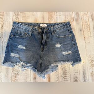 BP Light Blue Distressed Jean Shorts